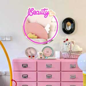Magnifique miroir mural avec éclairage LED rose néon, affichage personnalisé pour les chambres à coucher, les salons, les centres commerciaux - Product Image 5