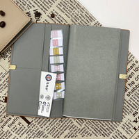Vintage PU-Leder Reise-Notizbuch mit Mehreren Taschen, Planer mit Blanko- oder Punktierten Nachfüllseiten, Tragbares Reisetagebuch für Geschäft und Büro
