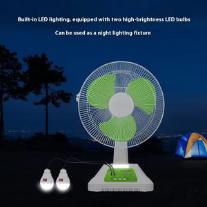 Ventilador solar portátil de <span class=keywords><strong>12</strong></span> pulgadas con alta potencia eólica, batería recargable de larga duración, luz nocturna para uso doméstico y exterior - Product Image 4