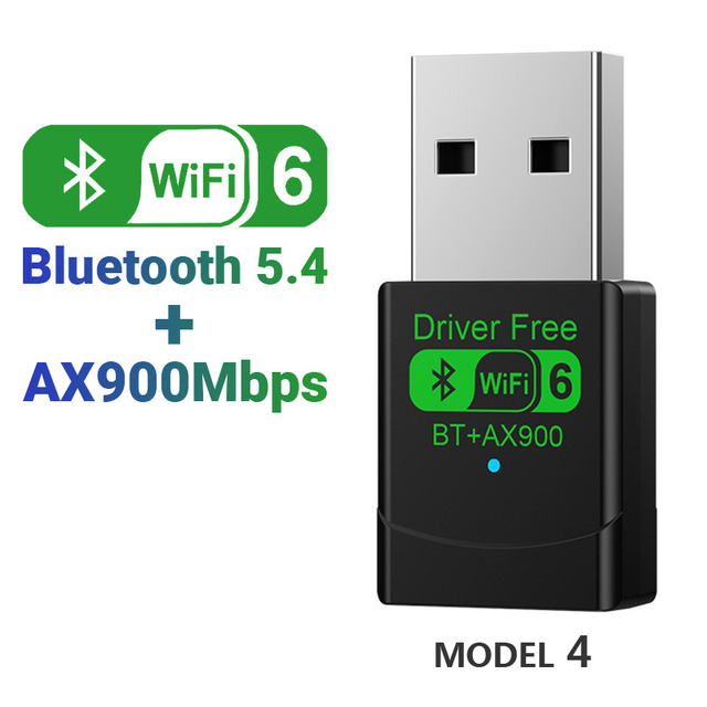 Mini AX900 Wifi 6 BT5.4 Adapter USB Network Card 2.4G/5GHz Dual Band Signal Reception Dongle for Laptop Driver Free Win 10/11