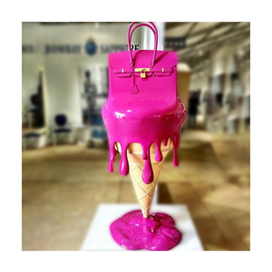 Scultura di gelato in vetroresina statua di gelato negozio decorazione decorativa in resina di grandi dimensioni decorazione per esterni scultura arte e da collezione - Product Image 3