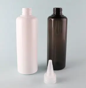 8 OZ 250ml Squeeze PET Empty Plastic Bottles Twist Top Applicator Bottles Black Nozzle BPA-Free Open/Close Nozzle