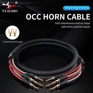 Câble de haut-parleur haut de gamme ODM/OEM 2 conducteurs mâle-mâle, 8,8 mm², en cuivre pur plaqué or pour home cinéma - Product Image 5