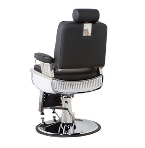 Sillón de Barbería de Diseño Italiano Moderno y Lujoso, Cuero PU de Alta Calidad con Base Cromada, Reclinable, Hidráulico, para Estilistas - Product Image 6