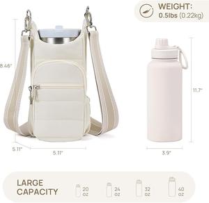 Portador de botella de agua de poliéster portátil de 32 OZ, bolsa con aislamiento térmico, impermeable, soporte moderno de verano para mujer con correa - Product Image 2