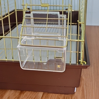 Cage à oiseaux en fil métallique plaqué or, cage pour animaux de compagnie avec porte arquée, volière de table pour petits oiseaux