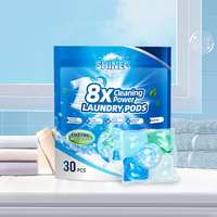Échantillon Gratuit Disponibles 30 Pièces Par Boîte Lessive Gel Perles Jetables 12g Biologique Bio-Enzyme Lessive Capsules pour Vêtements de Bébé