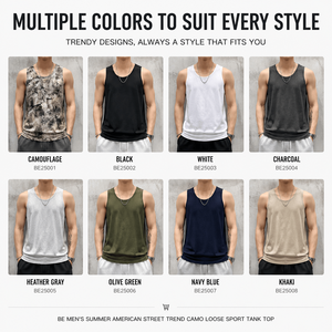 เสื้อกล้ามผู้ชาย แขนกุด ผ้าฝ้าย 100% ทอแน่น สำหรับฤดูร้อน เสื้อยิม สีพื้น ทรงหลวม สไตล์ลำลอง สตรีทแวร์ เสื้อโชว์กล้ามเนื้อ - Product Image 5