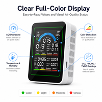 Monitor Kualitas Udara Dalam Ruangan WIFI 10-in-1 CO2 CO TVOC HCHO PM2.5 PM10 Suhu AQI dengan TUYA untuk Rumah & Kantor