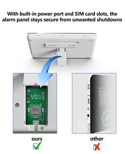 Sistema de Alarma de Seguridad para el Hogar Portátil de 2.4 Pulgadas, 433MHz, WiFi, Tuya, GSM, ABS, con Sensor de Movimiento, Detección de Incendios y Humo, Antirrobo - Product Image 5