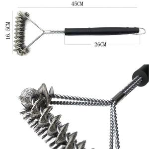 Cepillo para Parrilla de 18 Pulgadas [Alambre + Espiral] Cepillo para Barbacoa Combinado - Cepillo para Parrilla de Mango Largo Seguro y Eficiente, Cepillo Limpiador para Parrillas de Gas/Porcelana - Product Image 4
