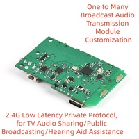 Module audio de diffusion sans fil 2,4 G PCBA avec puce Nordic, un émetteur pour plusieurs récepteurs, système de guide touristique sans fil