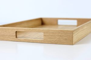 Plateau ottoman en bois massif personnalisé avec poignées, plateau de service rectangulaire moderne pour café et thé, organisateur de table pour la maison - Product Image 5