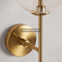 Applique LED Globe en Verre Moderne pour Chambre à Coucher Intérieur Lampes Murales Boule en Verre Clair Simple