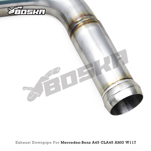 Custom Stainless Steel Exhaust Pipe in Stock for Mercedes-Benz A45/CLA45 AMG 2.0T W117 2014-2023 Straight Turbo Engine Downpipe - Product Image 6