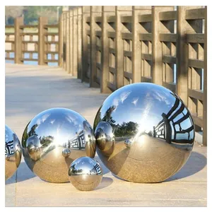 Kim Loại Tùy chỉnh thép không gỉ đài phun nước quả bóng ngoài trời Vườn trang trí đài phun nước nghệ thuật vòng điêu khắc đài phun nước quả bóng