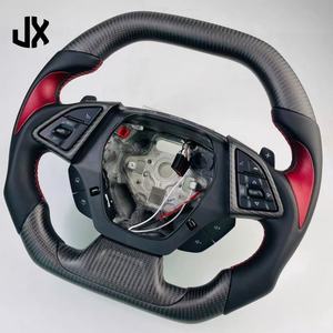 Pour <span class=keywords><strong>Chevrolet</strong></span> <span class=keywords><strong>Corvette</strong></span> C7 <span class=keywords><strong>Camaro</strong></span> SS ZL1 2014-2018 tr/min volant en Fiber de carbone personnalisé en cuir perforé - Product Image 4