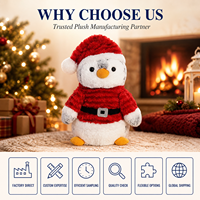 Peluche pingouin personnalisée CE ASTM, design sur mesure, rembourrée en coton, jouet en peluche doux pour enfants, coussin pingouin pour bébé