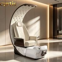Station de pédicure SPA haut de gamme personnalisable avec hydrothérapie par bain-marie, inclinaison réglable, lampe LED et jet sans tuyauterie à drainage automatique