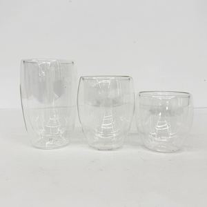 Listo para Enviar: Vasos de Vino de Doble Pared de 8oz, 12oz, 15oz, Tazas de Vidrio Borosilicato Transparente Resistente al Calor para Decoración con Purpurina y Envolturas UV DTF - Product Image 2
