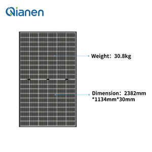 钱恩600W-620W N型单晶硅太阳能模块半电池双面HBC面板CE TUV 22.80% 效率 - Product Image 3
