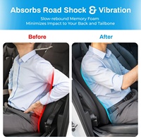 Coussin de soutien lombaire pour siège de voiture en mousse à mémoire de forme à récupération lente, dossier de siège conducteur, confort de voyage pour camion, universel et lavable