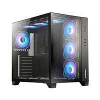 RGB Backlit Gaya Pc Gamer Menara Aluminium Menyesuaikan Game Komputer
