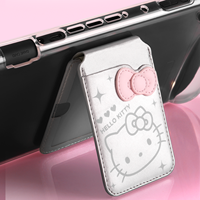 Étui magnétique Hello Kitty pour cartes et documents d'identité, pochette mignonne, support portable pour l'extérieur et les affaires