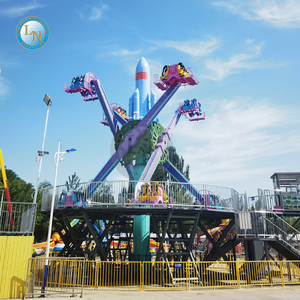 Equipo de parque de atracciones al aire libre con temática Rocket & Space de último diseño con construcción de fibra de vidrio y acero a la venta - Product Image 5