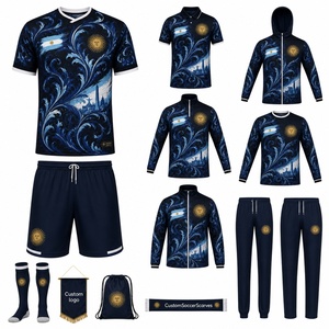 Maillot de football Argentine 2025/2026 personnalisé 4XL, authentique 3 étoiles, tenue extérieure, ensemble t-shirt et short pour homme - Product Image 3