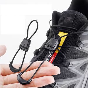 Gancho de plástico sin lazo Cordones redondos de nylon con cerraduras para zapatos al aire libre - Product Image 1