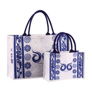 Custom Print Logo Luxury Eco-friendly Handled Shoulder Strap Large <b>Foldable</b> Cotton Covered Film Tote <b>Bag</b> Customized Design Xinxi - Product Image 1