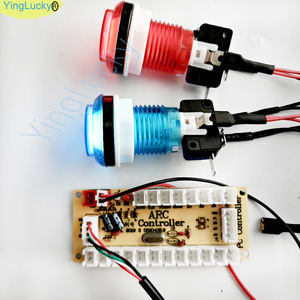 ชุดเกมอาร์เคด DIY แบบ 2 ผู้เล่น พร้อมจอยสติ๊กโลหะแบบอเมริกัน บอร์ด Zero Delay และปุ่มไฟ สำหรับพีซีและราสเบอร์รี่ปี่ - Product Image 2