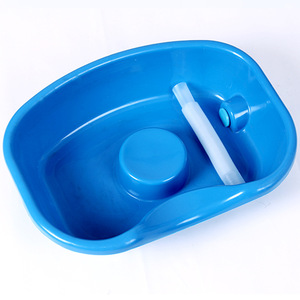 Bassin de lavage pour lit, en plastique bleu, écologique, design renforcé, pour personnes âgées, femmes enceintes, patients alités, usage domestique - Product Image 2