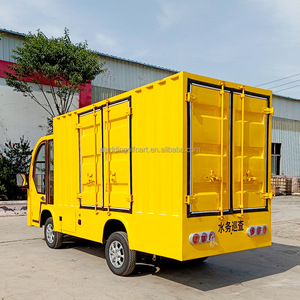 Véhicule de livraison de nourriture électrique à 4 roues 2 places chariot de tourisme camion <span class=keywords><strong>voiture</strong></span> de patrouille cargo trémie transport camionnette - Product Image 4