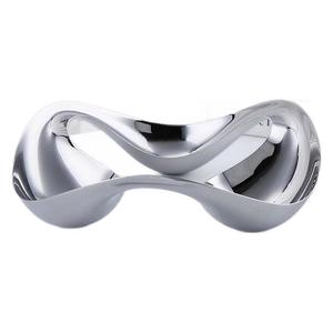 Bandeja Decorativa Moderna de Acero Inoxidable con Diseño Geométrico de Frutas, Color Plateado, para Sala de Estar y Decoración del Hogar - Product Image 5