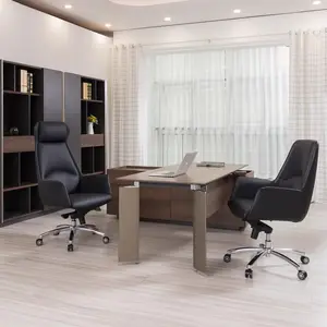 Asiento de oficina moderno y cómodo de cuero ejecutivo sillas de cuero de administrador de computadora sillas de oficina de lujo pu