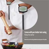 Thermomètre numérique professionnel à lecture instantanée avec sonde en acier inoxydable pour cuisine, barbecue, grillades, bonbons, café, usage domestique