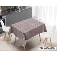 Nappe de table rectangulaire en PVC imitation tissu, couleur unie, imperméable, résistante à l'huile, nettoyable, écologique, style européen