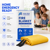 Couverture anti-feu en fibre de verre enduite de silicone, approvisionnement en gros pour les distributeurs de protection incendie