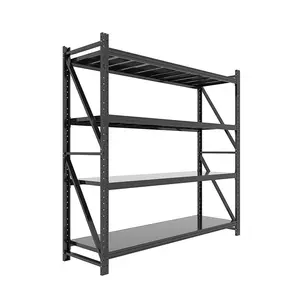 Cheap Price Warehouse Store Home Garage Empilhamento Boltless Metal Shelving 4 Layer Tier Sheet Storage Prateleiras Rack