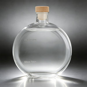 Bouteille à jus en verre transparente de style <span class=keywords><strong>turc</strong></span> et japonais, plate et ronde, 250 ml et 500 ml, en forme de lune - Product Image 4