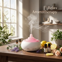 Nouveau diffuseur d'huiles essentielles d'aromathérapie à ultrasons de 250ml avec haut-parleur, base de finition en bois de café