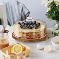 Ensemble de présentoirs à desserts 6-en-1 pour anniversaire, cuisine, plateau de service multifonction, support à gâteau en bois