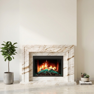<span class=keywords><strong>Cheminée</strong></span> électrique virtuelle de luxe de 29 pouces avec écran LCD, design moderne avec WiFi pour usage domestique ou hôtelier, effet de étincelles - Product Image 2