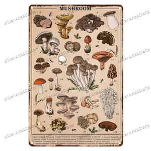 Eat Mushrooms diseño de logotipo de metal decoración vintage platos de carteles de comida Retro Cueva de Halloween signo personalizado Lose Your Mind - Product Image 3