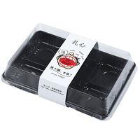 Kotak Sandwich Mini PET Transparan, Kotak Penyimpanan Makanan Plastik, Buatan Guangdong, Kotak Takoyaki