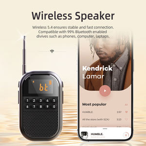 Radio AM/FM de bolsillo MI04 Mini, 1100mAh, recargable, pantalla LCD, reproductor MP3 con tarjeta TF y conector para auriculares para uso tipo Walkman - Product Image 2