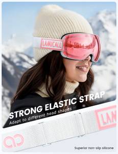 Lunettes de snowboard anti-buée Lamicall SG02 OEM, lunettes de <span class=keywords><strong>ski</strong></span> <span class=keywords><strong>OTG</strong></span> à porter par-dessus des lunettes, protection UV400, lentille sphérique, <span class=keywords><strong>masque</strong></span> de neige pour hommes et femmes - Product Image 4