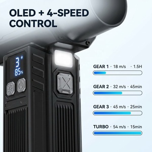 Souffleur turbo sans balais haute puissance 96000 tr/min, dépoussiéreur à air comprimé sans fil, mini ventilateur à jet pour nettoyage de clavier, PC, camping, barbecue - Product Image 6